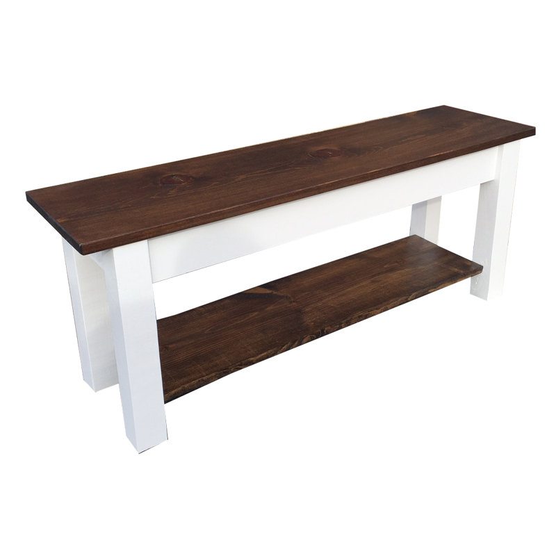Gracie Oaks Mccardle Solid Wood Shelves Storage Bench & Reviews Wayfair